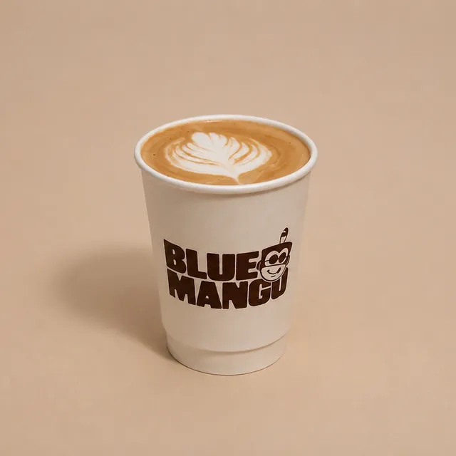 Flat white with rosetta latte art